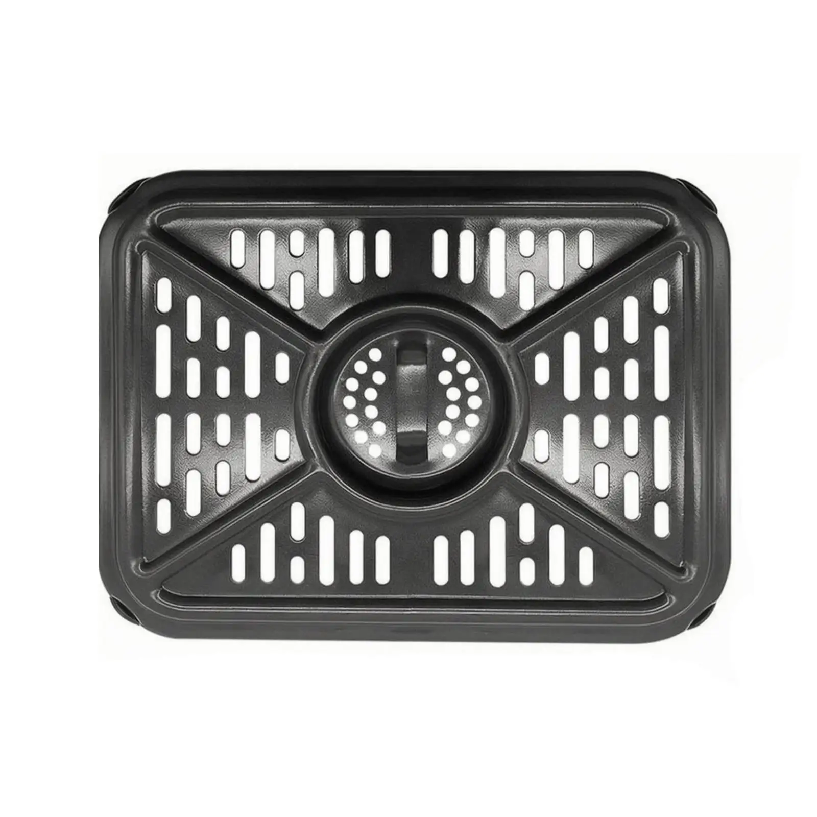 Air Fryer Accessories Aluminum Drip Tray with Corner Feet for Oil Run Off Hot Air Fryer Cooking Rack for Fish