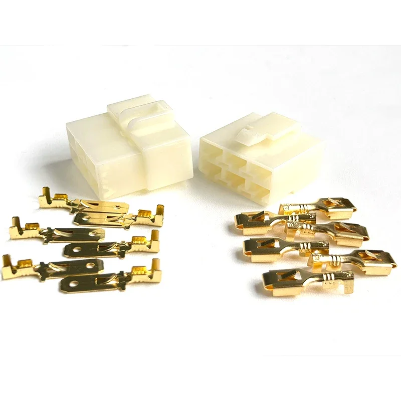 5set Automotive Electrical Wire Connector Male Female Cable Terminal Plug Kits for Motorcycle, Bike, Car 2 /3/4/6/8/9Pin 6.3mm