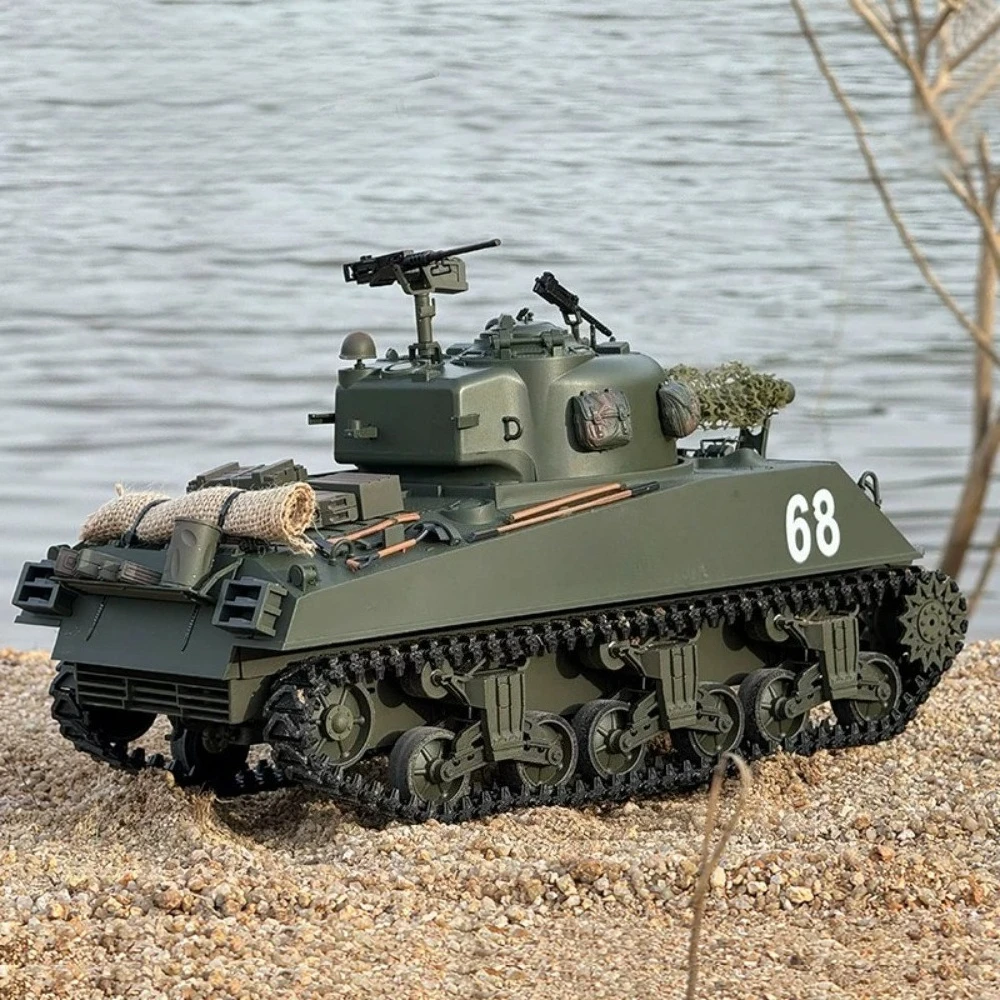 

1:16 M4A3 Remote Control Tank Simulation Model Metal Chassis Battle Type Electric Tank Vehicle Boy Toy Tracked Vehicle Gift