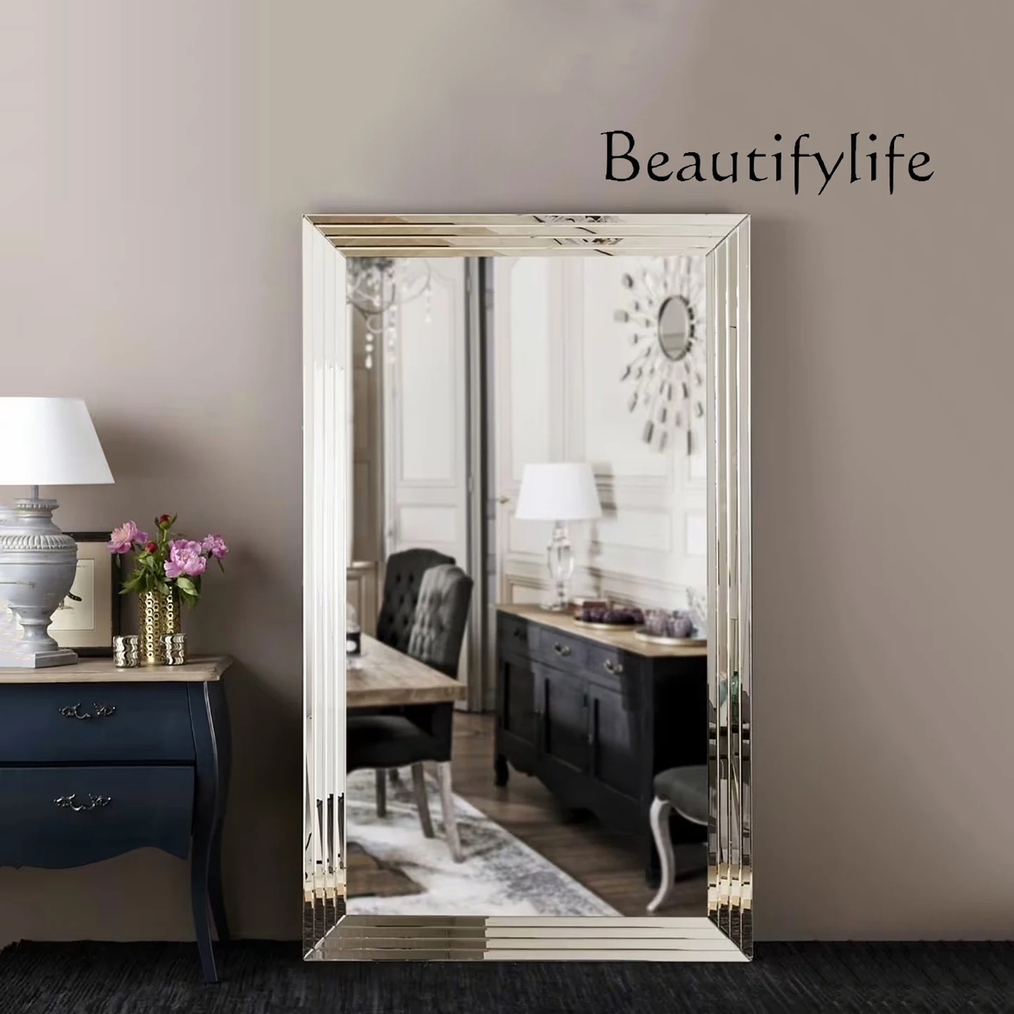 Dressing full body floor mirror modern simple decoration clothing store fitting mirror square welcome mirror