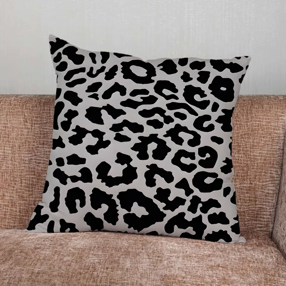 Pink Leopard Print Pattern Pillow Case For Home Bedroom Car Office Decoration Living Room Sofa Cushion Cover Suitable