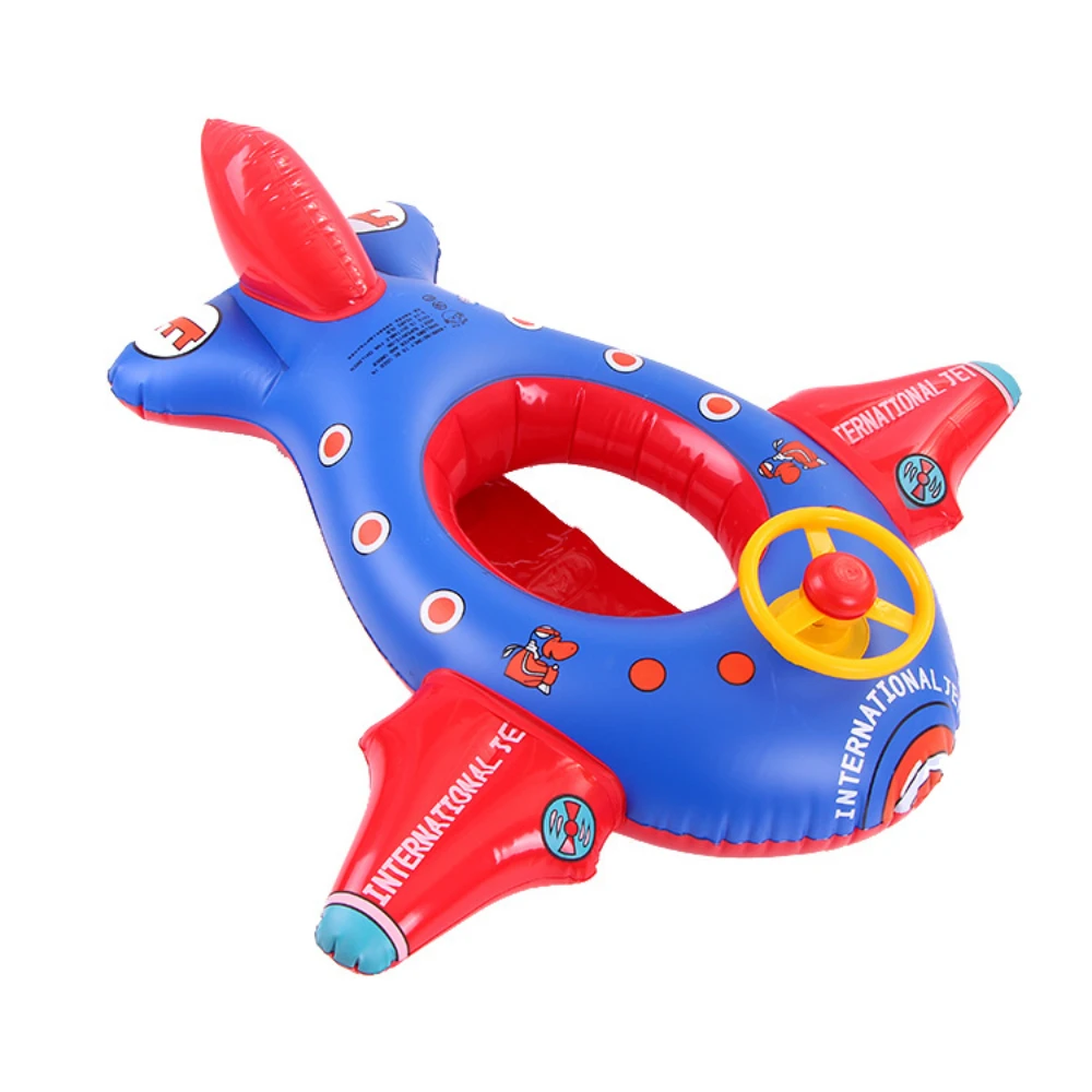 

Airplane-Shaped Pool Floats Kids Airplane Pool Float Kids Inflatable Pool Toys Cute Kids Pool Float Inflatable Ride On Pool Toys