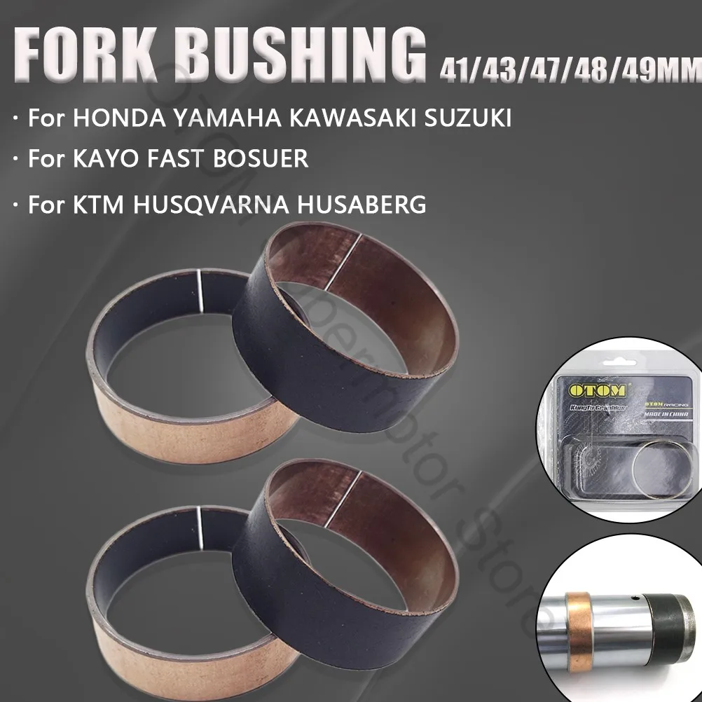 41 43 47 48 49mm Motorcycle Front Fork Bushing Shock Absorption Maintenance For HONDA YAMAHA KAWASAKI SUZUKI KAYO T4 T6 FAST KTM