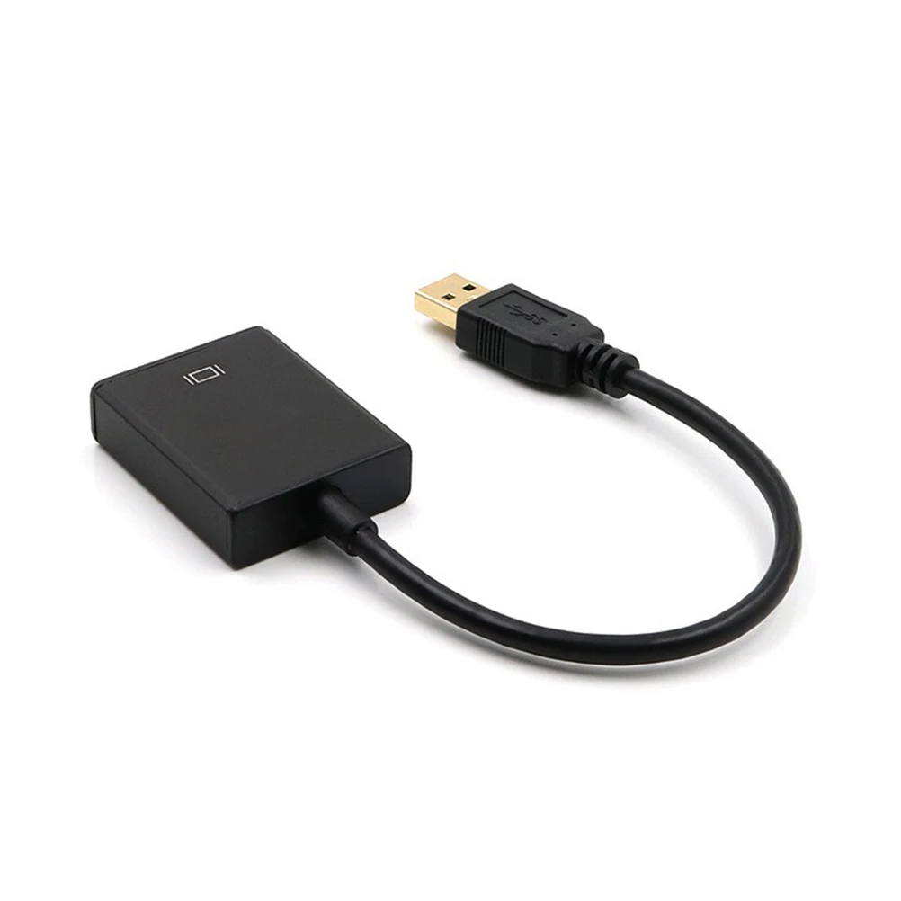 

Usb3.0 to Video Cable Adapter Converter 1080p Black for Pc Laptop Projector Hdtv Display High Resolution Output