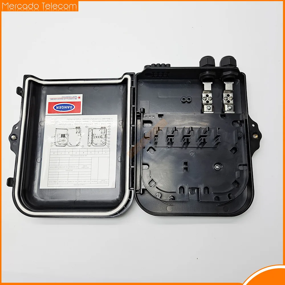 8 Core NAP Box Optical Splitter 1: 8 Terminal Box Fiber Optic Distribution Box Outdoor Waterproof 1:8 Cassette Distribution Box