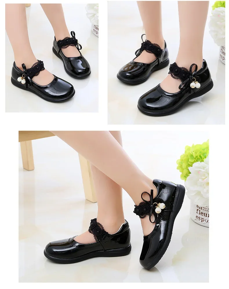 Kids Black Soft Sole Shoes 5