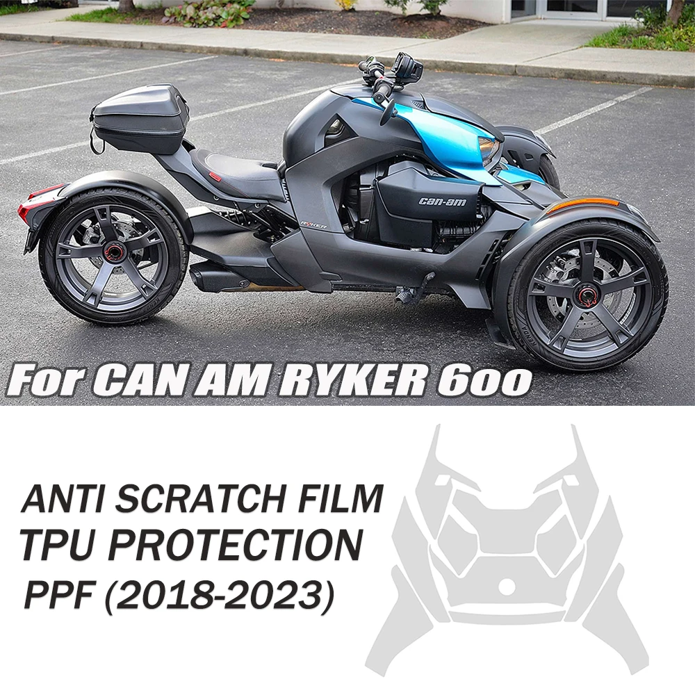 

Красивое украшение для CAN AM RYKER 600 PPF подходит для RYKER 900 Защитная пленка для краски полная краска Защита от царапин ТПУ 18-23