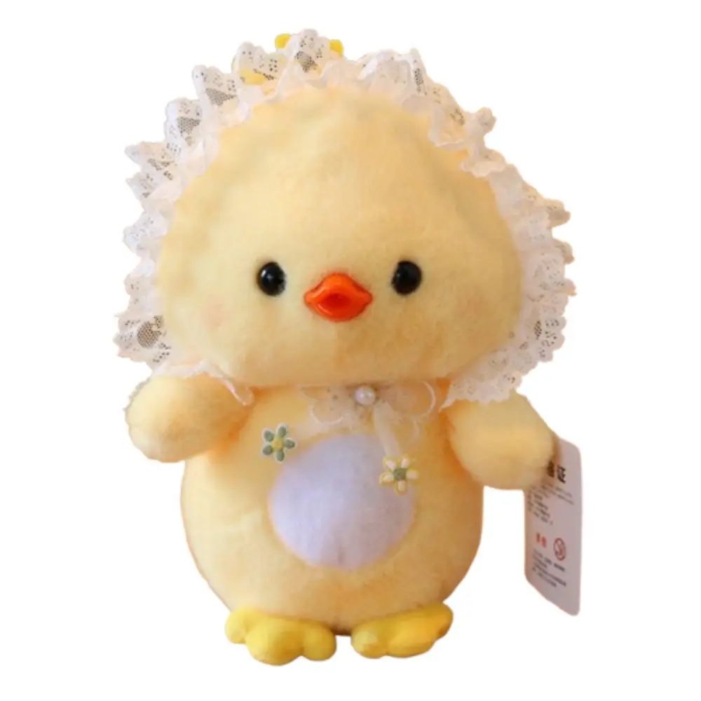 PP Katoen Gele Eend Knuffel Pluizig Comfortabel Simulatie Eend Pluche Kussen 22 cm Collectie Vlinderdas Eend Pluche Pop