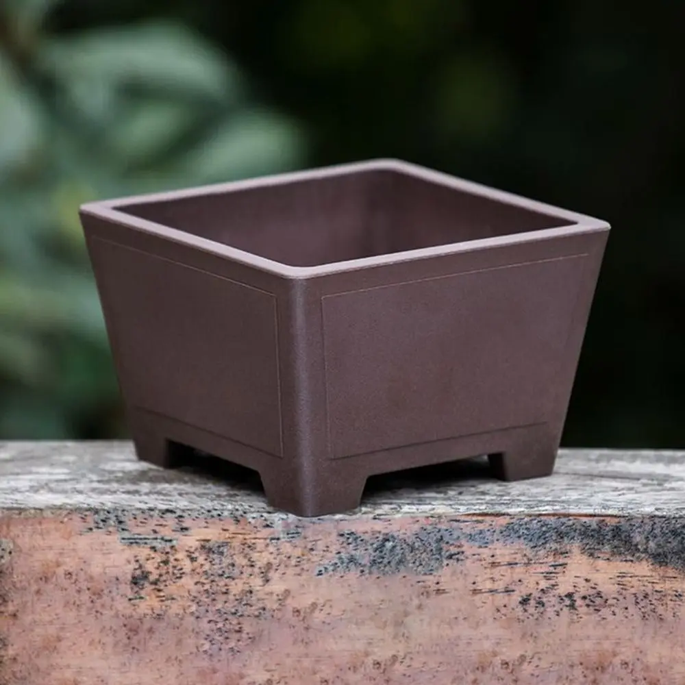 Creative Imitation Purple Clay Flower Pot Durable Thick Colorful Plastic Pot DIY Plants Rack Gardening