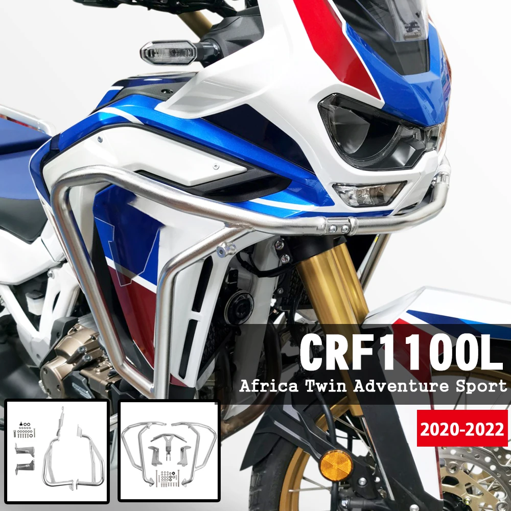 

Crash Bar Uppe Lower Highway Engine Guard Bumper For Honda CRF1100L CRF 1100 L Africa Twin Adventure Sports DCT ADV 2020-2022