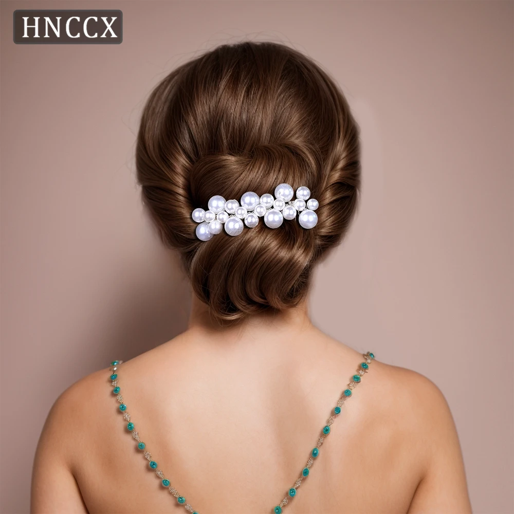 

HNCCX Handmade Bridal Pearl Hair Comb Headpieces Wedding Hair Accessories Women Headdress Girls Hair Ornament For Party CP641