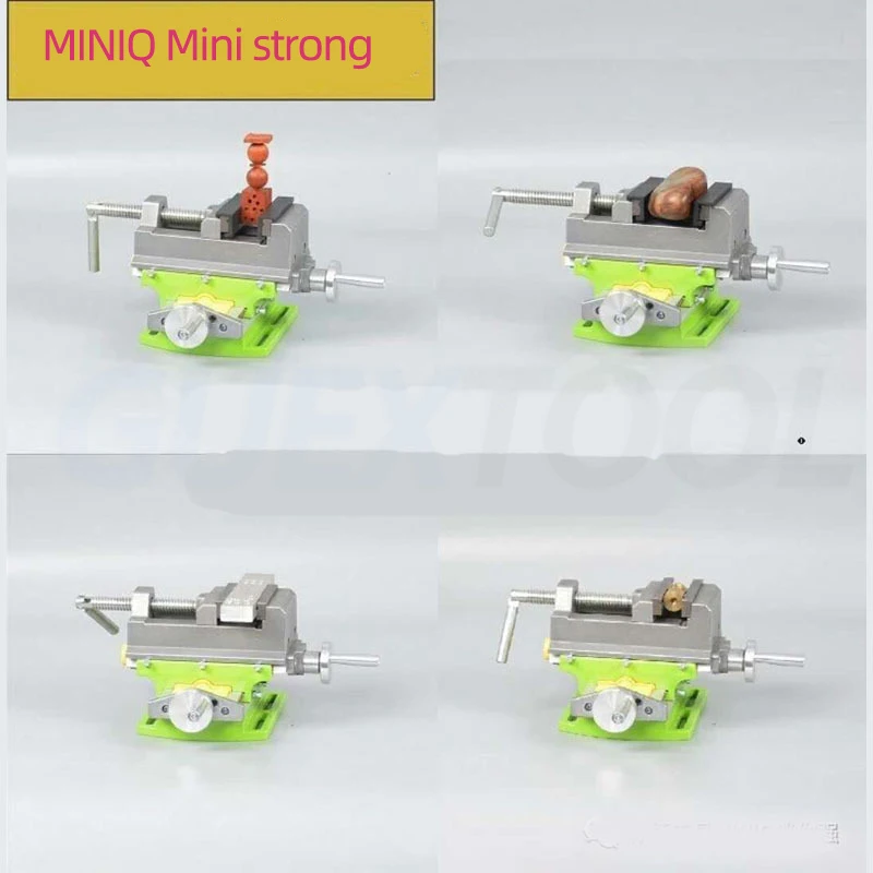 2 in 1 Milling Drilling Precision Vise Swivel Base Table Aluminium Alloy Compound Worktable Multi-functional Mini Cross Table