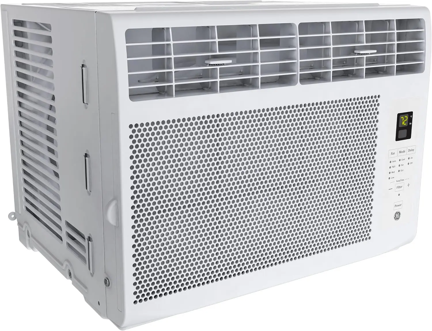 Unidad de aire acondicionado de ventana, 5.000 BTU con controles LED para habitaciones pequeñas de hasta 150 pies cuadrados, ventilador ajustable y configuración de refrigeración