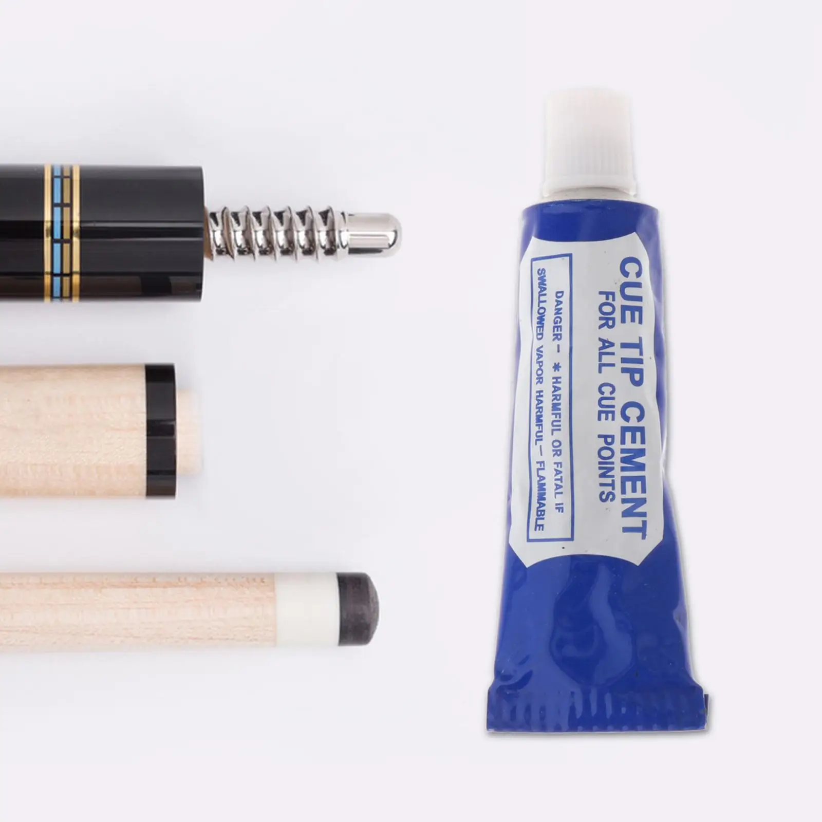 Transparent Glue for Pool Cue Tips Ferrule Stick Quick Drying Adhesive for Snooker and Billiard Accessories