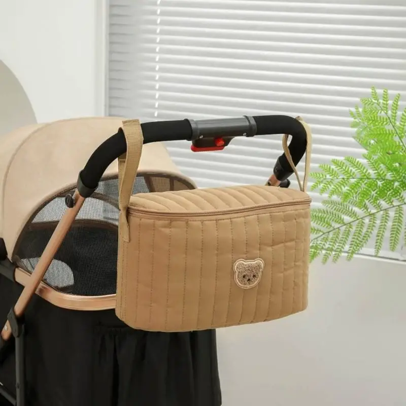 

Baby Strollers Accessories Hanging Bag with Double Handle 31x15x18cm Travel Portable Carrying Storage Pouches for Outdoor Use
