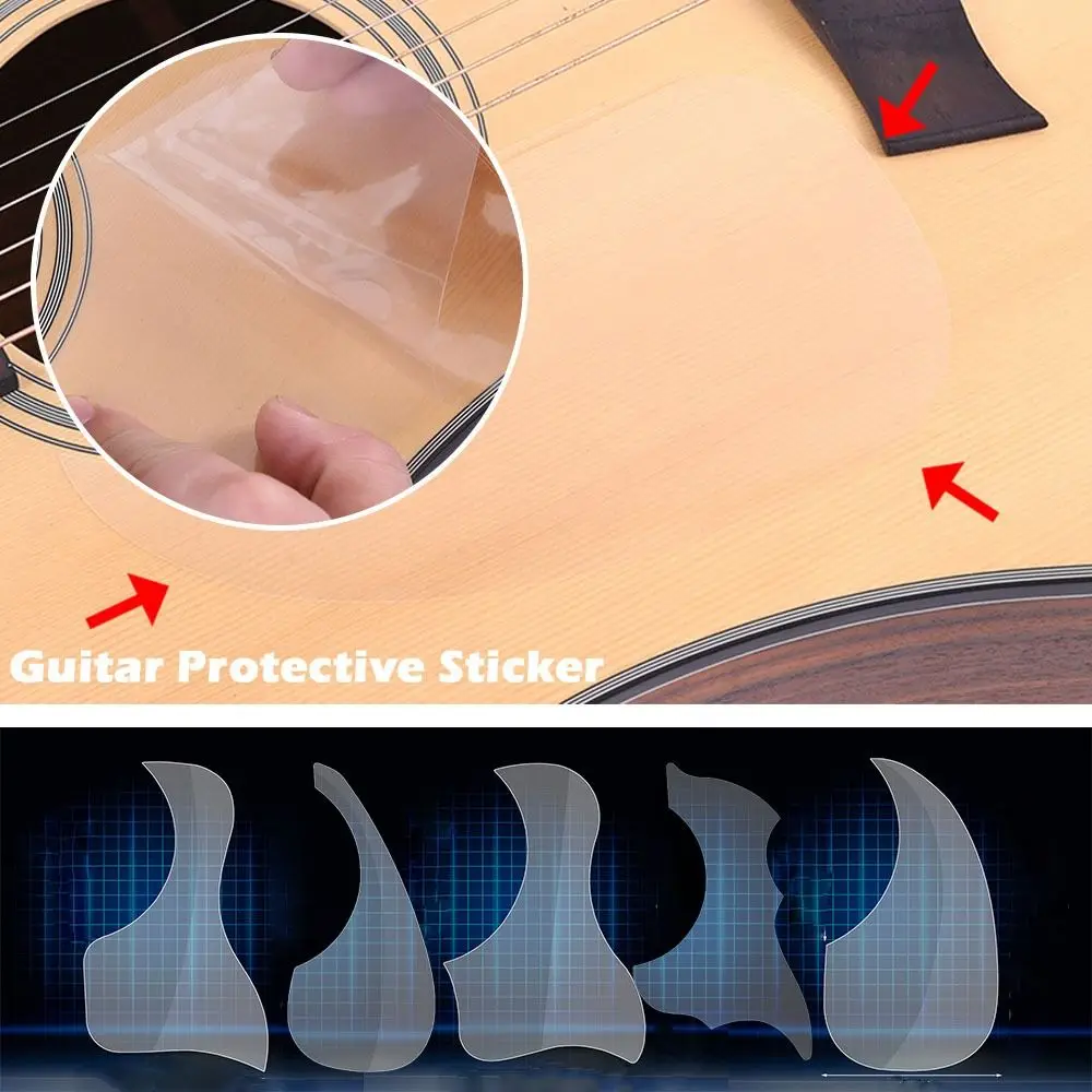 Folk Acoustic Professional Transparent Guitar Protective Sticker Pick Guard Sticker Board Sticker Soft Scratch Plate
