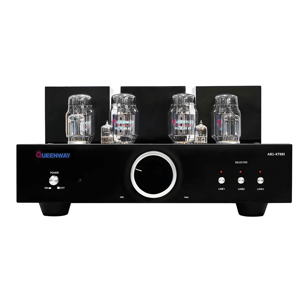 

Queenway AB1-KT88I KT88*4 Integrated Vacuum Tube Amplifier Push-Pull Ultra Linear 50W*2 Mode Switch With Remote