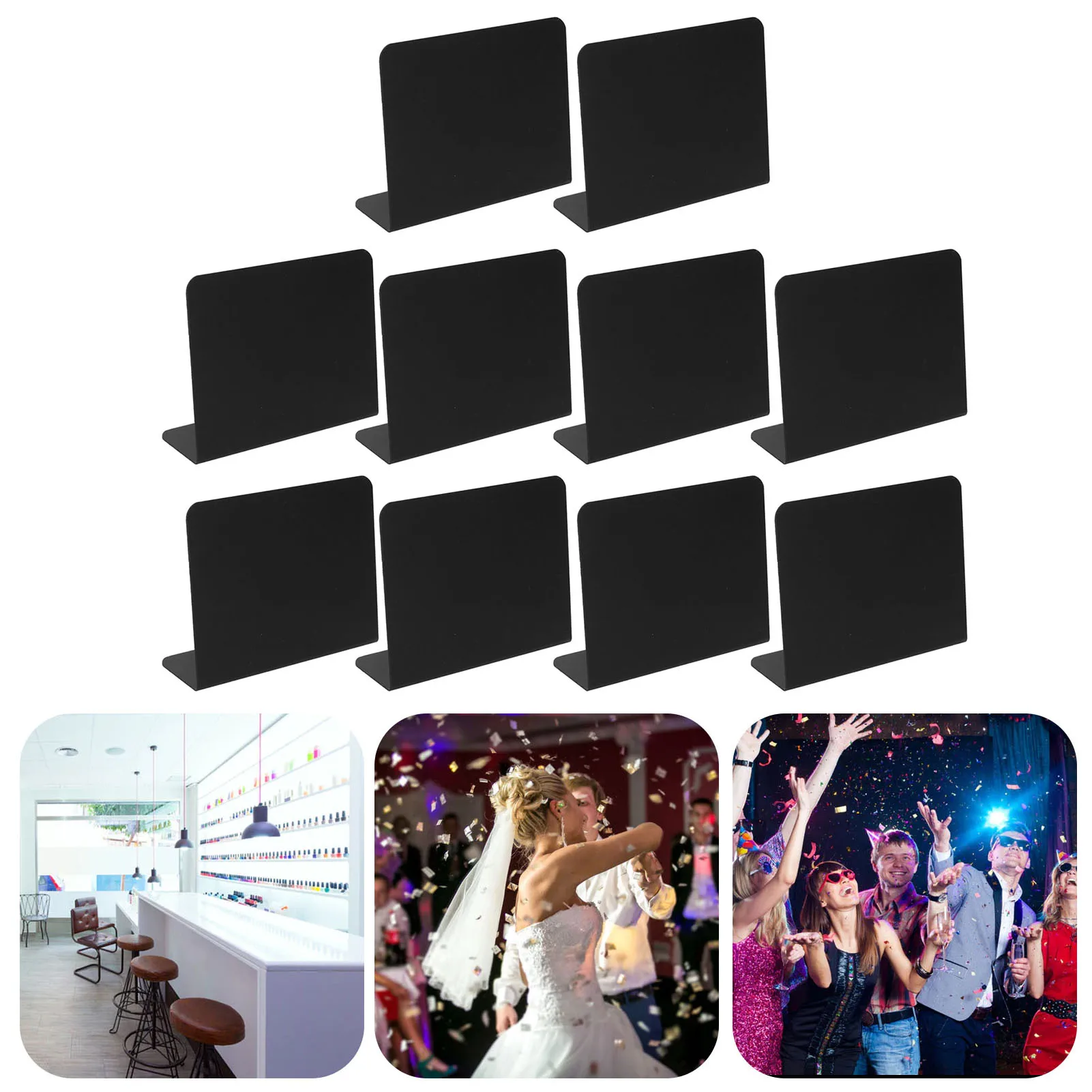 ZK40 10 pezzi mini set di lavagne display cartelli buffet lavagna nera per negozio di manicure per matrimoni