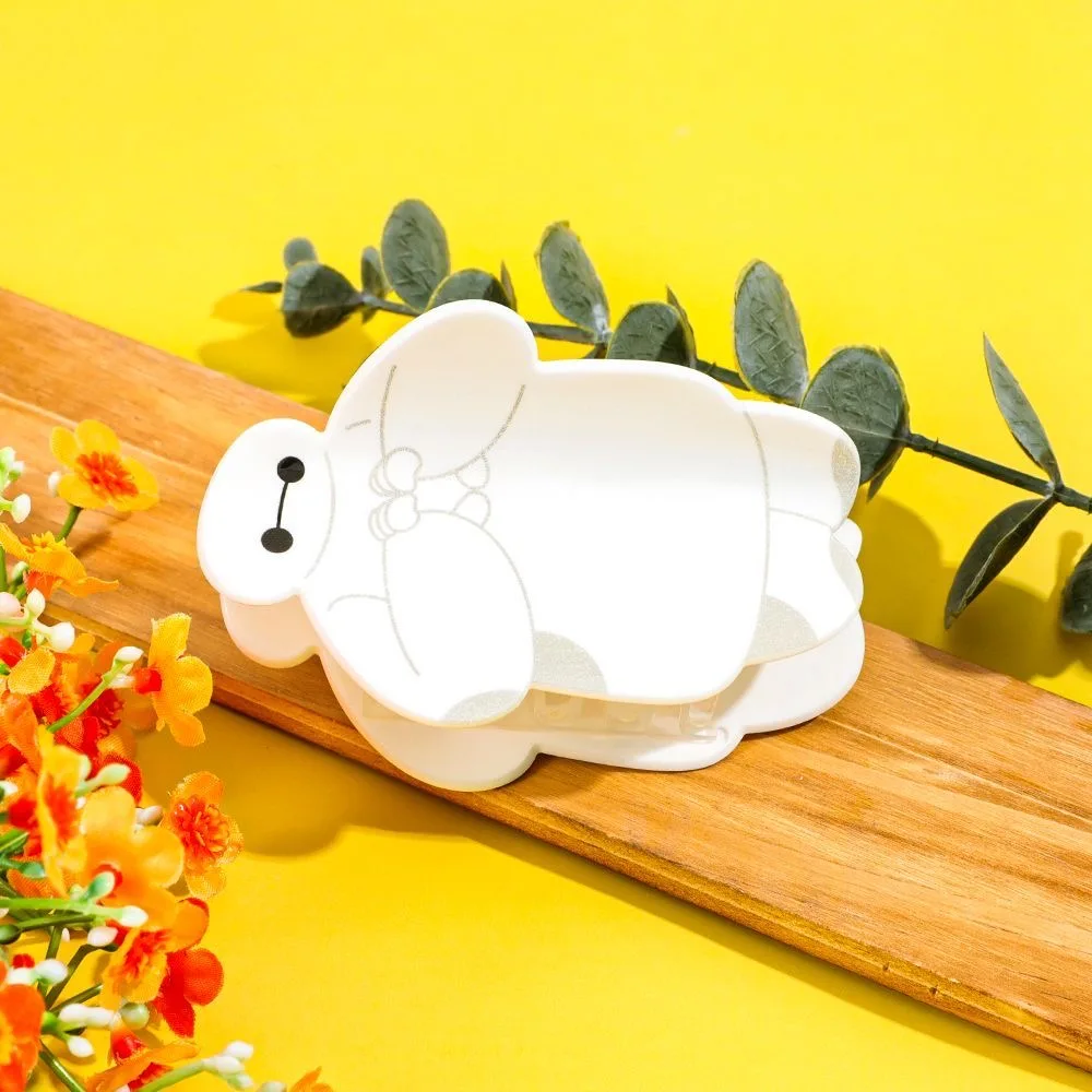 Envío de 2 Piezas de Pinzas para el Cabello de Doble Cara con Diseño de Baymax y Alien de Dibujos Animados, Pinza para Cola de Caballo para Niñas, Pinza de Tiburón, Juguetes Decorativos para el Cabello