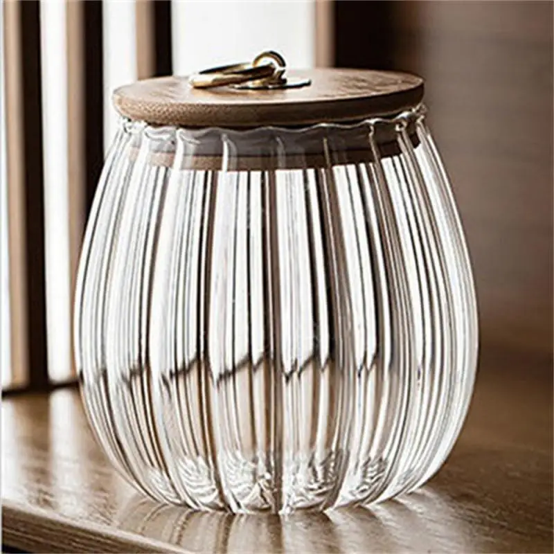 Sealed Transparent Glass Seasoning Pot with Lid Sugar Bowl Tea Storage Jar Salt Pepper Storage Box Kitchen Accessories 750ml