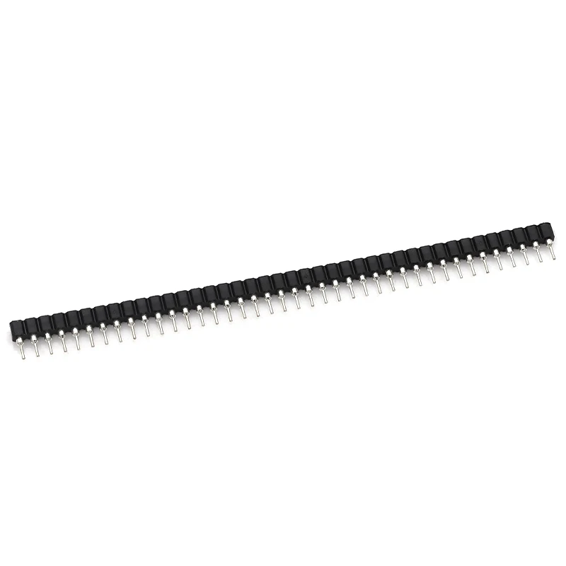 Javino 5/20/50Pcs 1x40 Pin Connector Header Strip Male Female Header Single Row 40 Pin 2.54mm Pin Connector Strip Round Needle