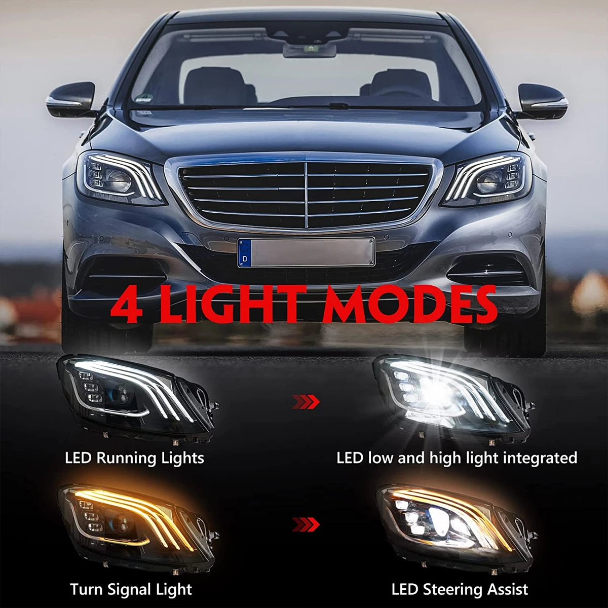 Car Lights LED Headlights Assembly For Benz W213 2016-2020 Mercedes E Class E200 E260 E300 E350 Upgrade S Class Head Lamps