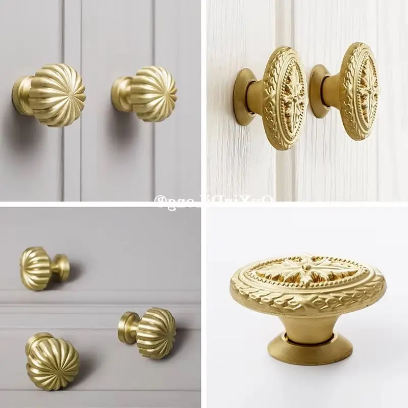 

10 шт., твердые латунные ручки для европейской мебели, ручки для ящиков, шкаф, комод, шкаф, ТВ, винный шкаф, ручки