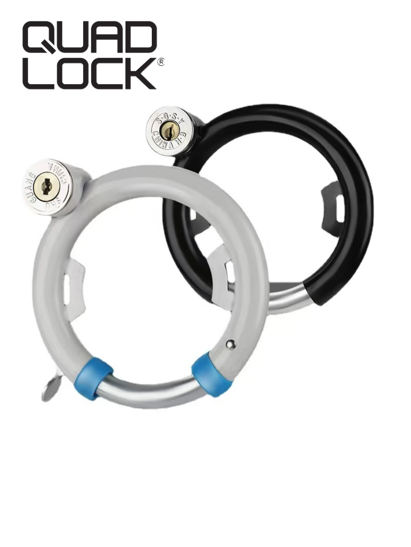 

QUAD LOCK Anti Theft Alloy Bike Horseshoe Lock For Mountain Bike Road Bicycle Crab Claw Lock DIY Accessories