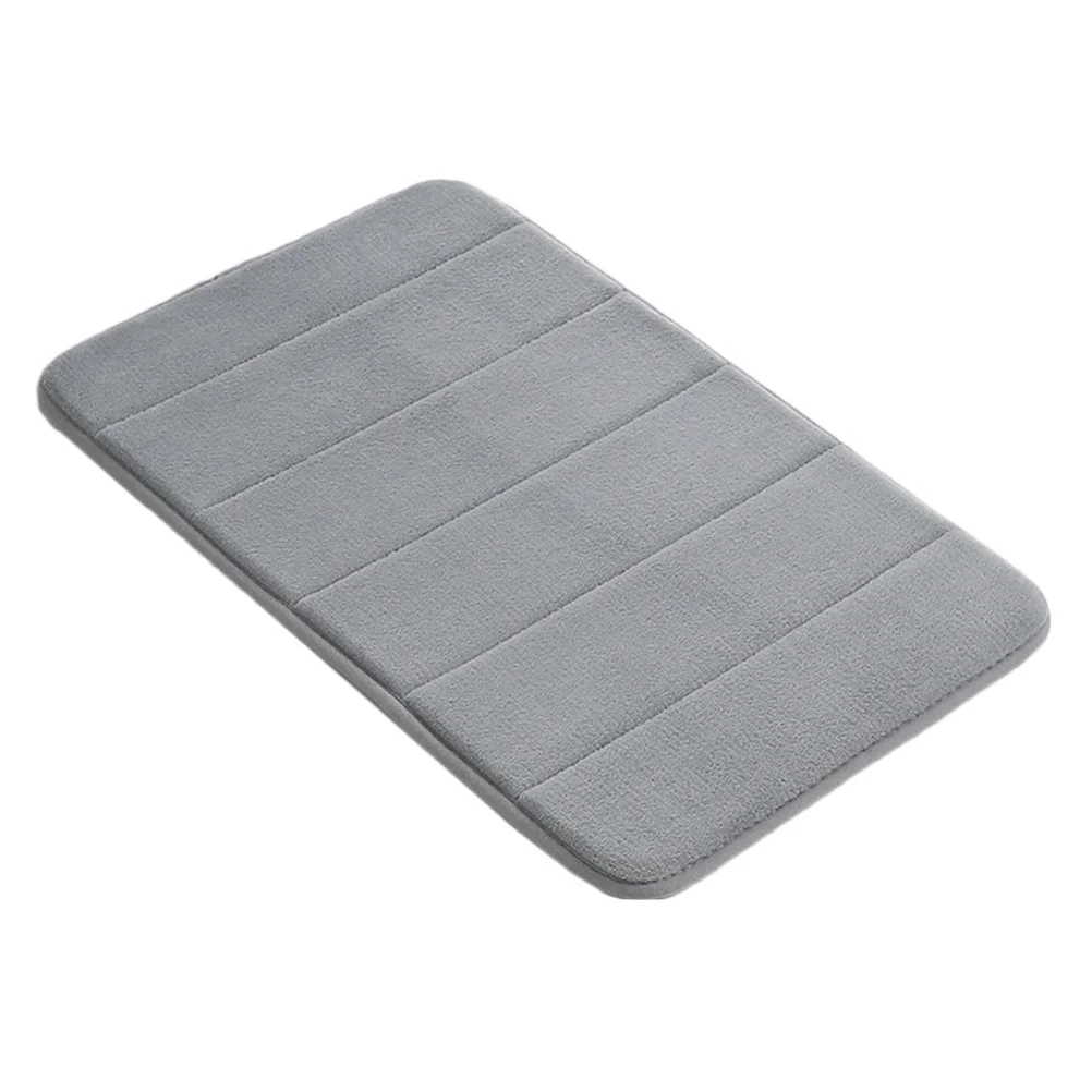 

Anti-Slip Floor Mat Memory Foam Bathroom Rug Washable Skid Resistance Carpet For Bedroom Living Room Decor Grey