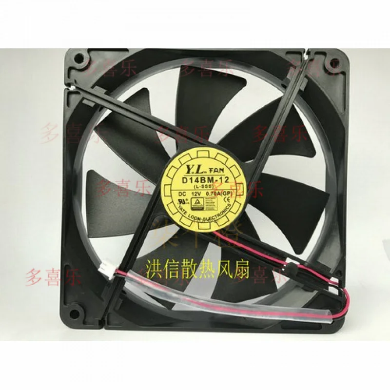 

ZMZM 1 PCS for YaLn FAN Cooling Fan D14BM-12 DC 12V 0.70A 14025 14CM 2 Pin # A6–37
