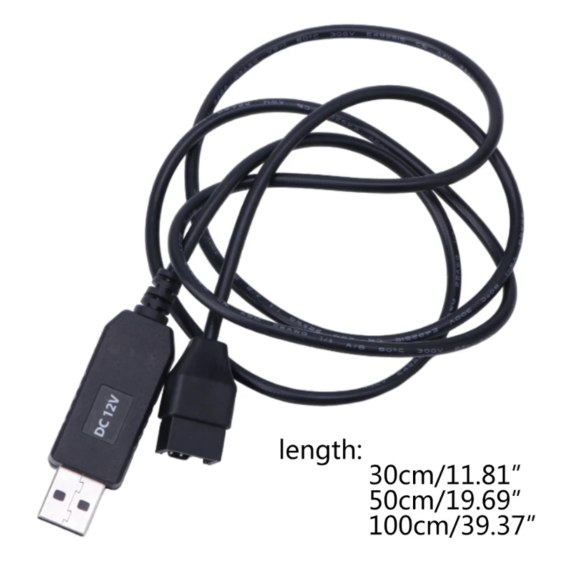 

USB To 4Pin Computer Fan Adapter Cable 5V To 12V Boost Power Cable Connector 4pin Fan To USB Adapter 30CM 50CM 100CM