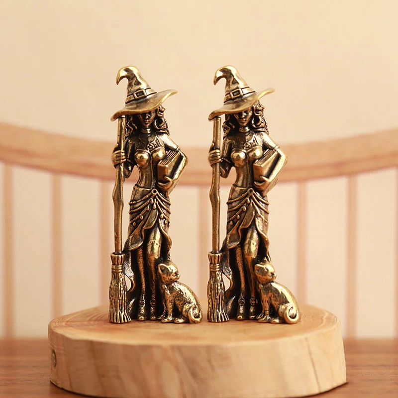 Broom Moon Witch Ornament Suitable for Home and Office Decoration Magic Witch Ornament Home Decoration