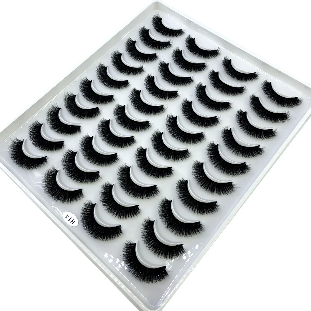 HBZGTLAD New 20 pairs natural long 3D mink false eyelashes fake lashes makeup kit Mink Lashes extension eye lashes short eyelash