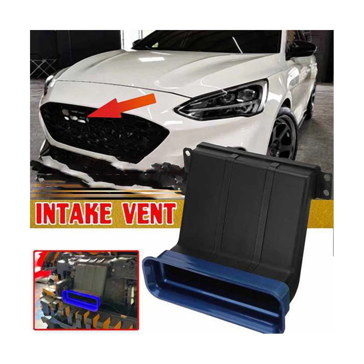 Car Bumper Grille Air Inlet Tuyere Air Intake Car Modification Accessories for Ford Focus MK4 ST ST Line 2019-2022