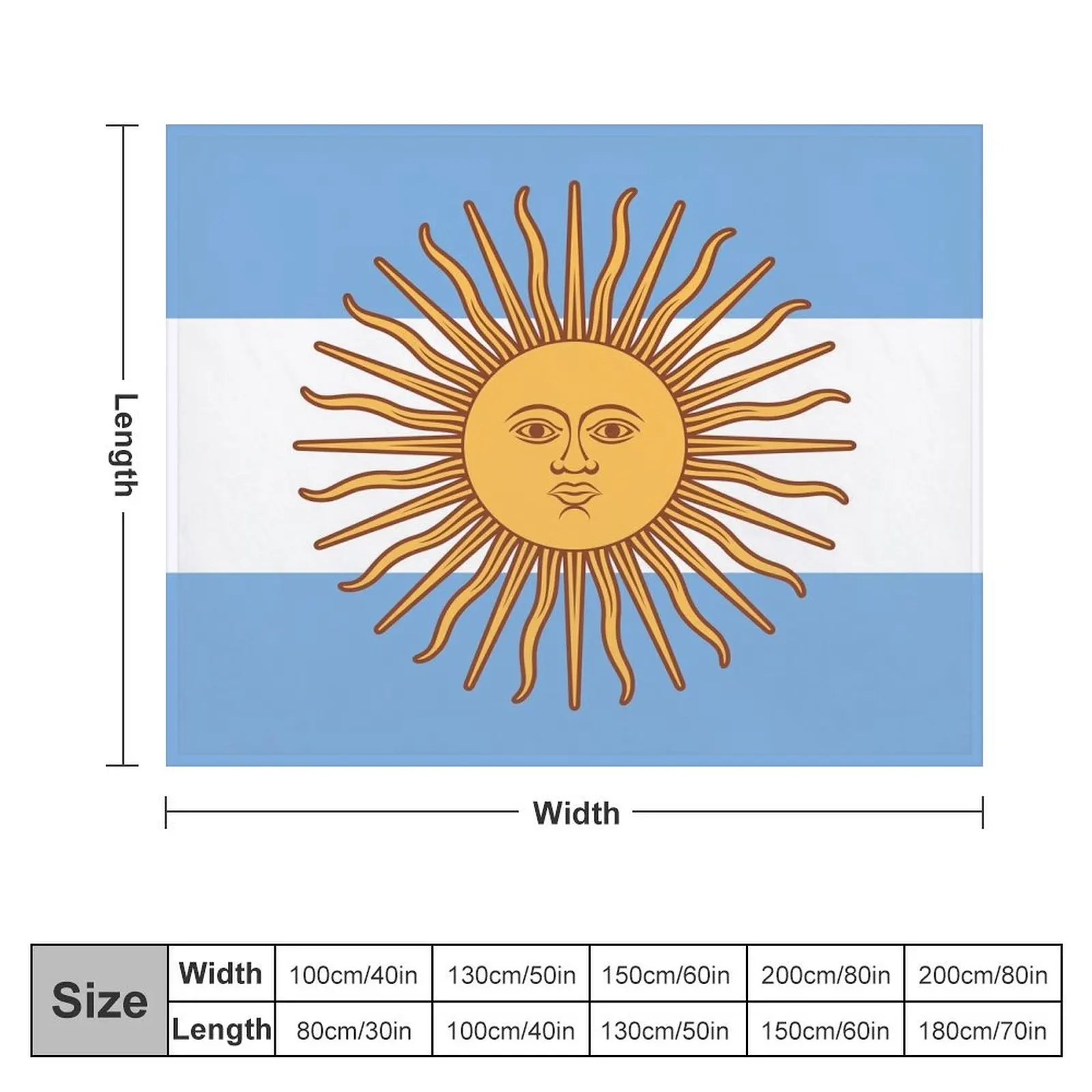 Argentinian flag Throw Blanket Tourist Luxury St decorative Beach Blankets