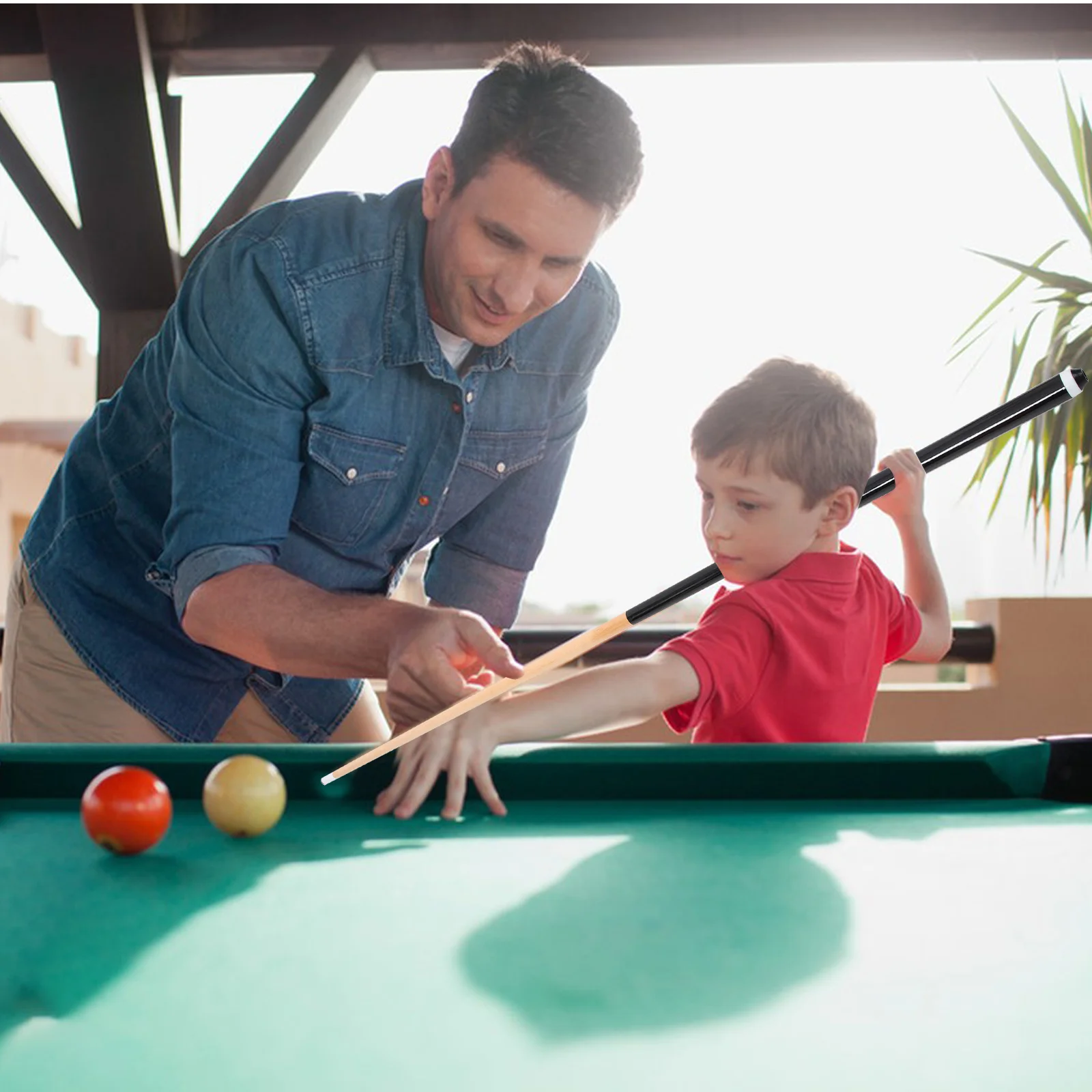 

Children Sticks Snooker Cue Stick Accessories Wood Small Short Stick Lightweight Practical Beginner Smooth