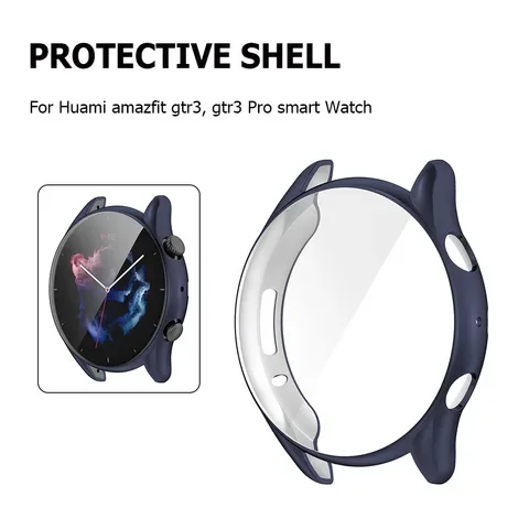 Flexible Screen Protector Cover for Huami Amazfit GTR 3/GTR 3 Pro Watch Protective Case Bumper TPU Scratch-resistant Shell