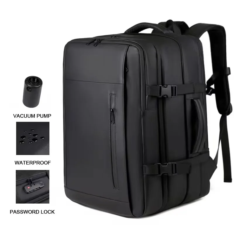 

Черный дорожный вакуумный рюкзак, мужская многофункциональная сумка для компьютера Advanced Sense, вакуумная компрессионная сумка, расширительный бизнес-рюкзак