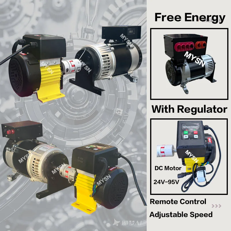 

100kw 50KW Free Energy Permanent Magnet Generator 220V 380V Generator Set 3 Phase AC Alternator Adjustable Speed Remote Motor