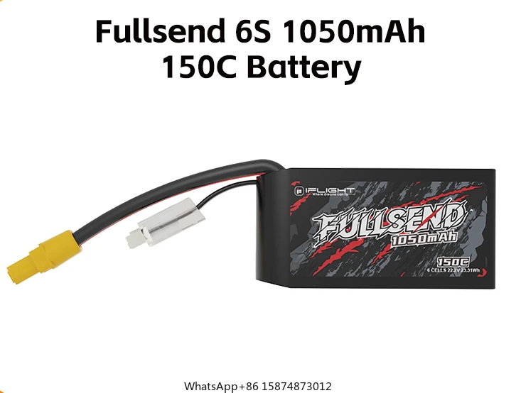 iF li ght FULLSEND 6S 1050mAh 150C 22.2V Lipo bat tery with XT60 connector for FPV