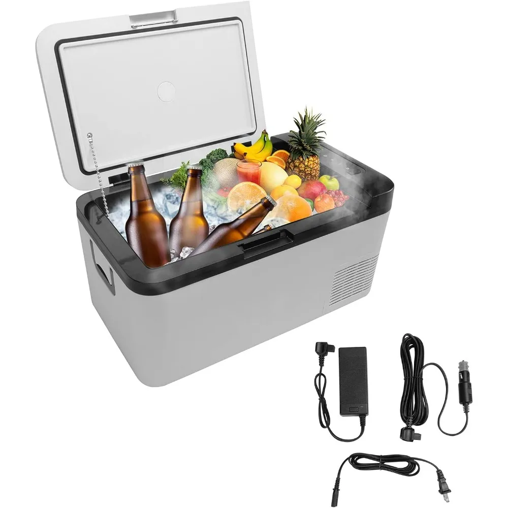 Portable Car Refrigerator Freezer 12/24V DC and 110-240V AC (-4°F~68°F) 25L/26-Quart Mini Fridge Cooler Camping Coolers