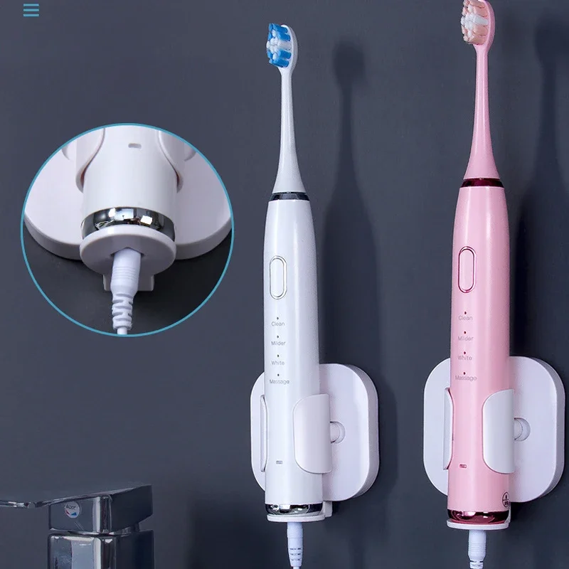 

1PC Toothbrush Stand Rack Organizer Electric Toothbrush Wall-Mounted Holder Space Saving Bathroom Accessories