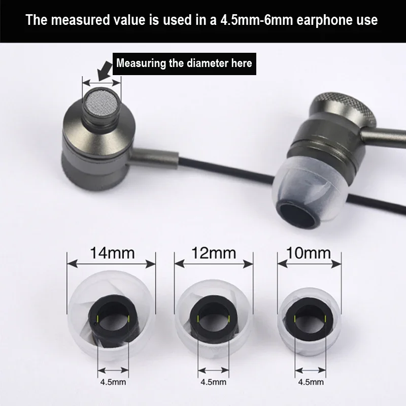 Oreillettes de remplacement en Silicone, 4.5mm ( L M S), coussinets d\'oreille, spirales, ergonomiques, 3 paires