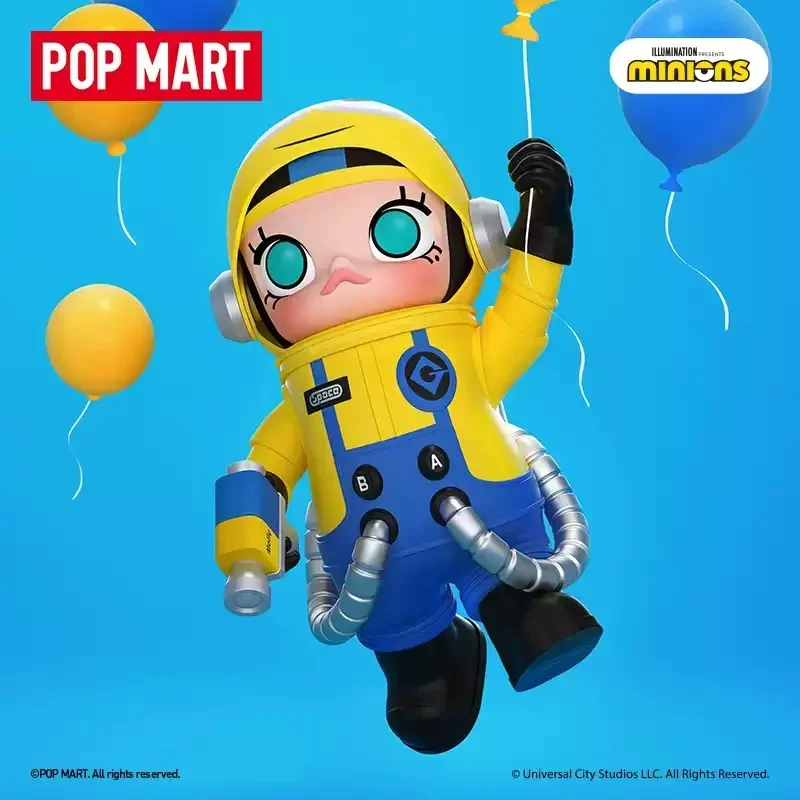 POP MART MEGA SPACE MOLLY 400% MINIONS Series Mystery Box Оригинальная Слепая Коробка Игрушки-сюрпризы Сумка-украшение Фигурки Декор для дома Настольный декор