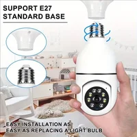 E27 Bulb Surveillance Outdoor Security Camera Automatic Night Vision Color Indoor Motion Detection Focus Zoom WiFi Camera 2