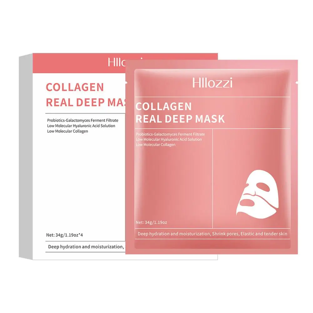 Collagen Real Deep Mask Hydrating Overnight Hydrogel Improvement Care Elasticity Masks Mask Minimizing Face Pore set