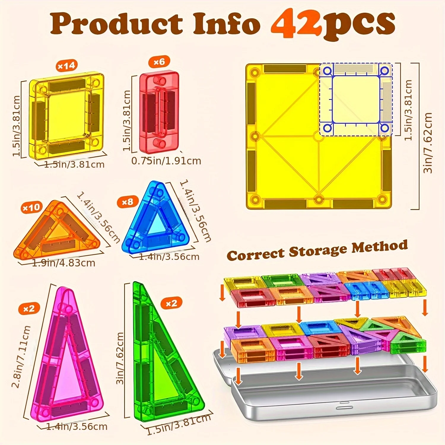 Mini magnetische bouwstenen, magnetische stukken, educatief bouwspeelgoed, reisformaat, gemakkelijk mee te nemen, klein formaat, gemakkelijk op te bergen