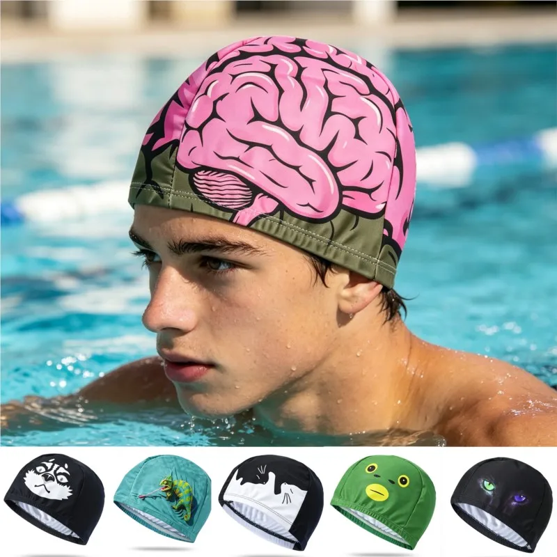 Seamless Race Swim Cap Low Water Drag Stretchy Fabric Pool Hat Unisex Adult for Swimming Competition