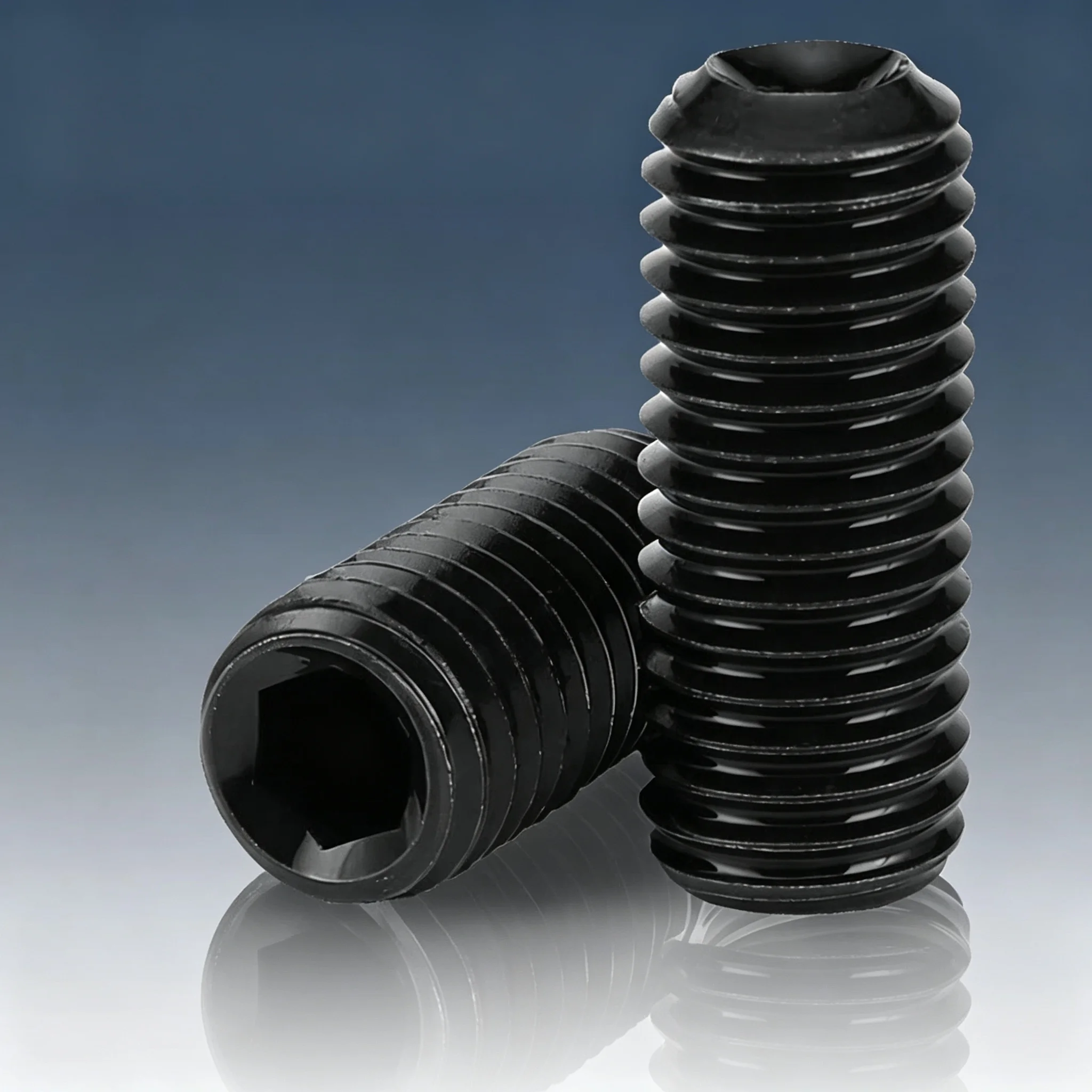 Hex Socket Cup Point Set Screws Grade 12.9 Alloy Steel DIN916 1/4 5/16 3/8 UNC UNF Headless Grub Screw Fastener Hardware Parts