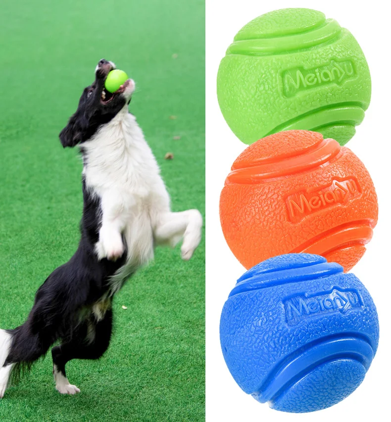 Pet Dog Ball Chew Toys Funny Bouncy Rubber Solid Ball for Small Large Dog Toys Outdoor Throwing Training Toys Supplies